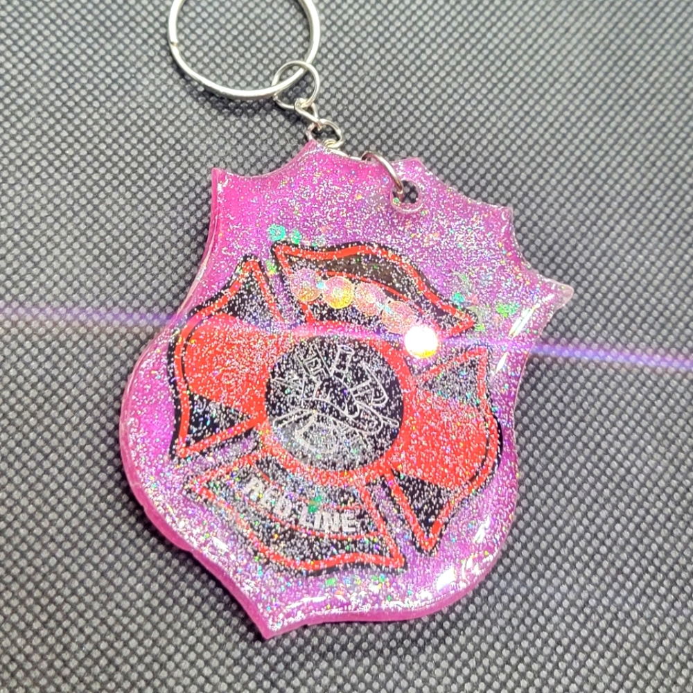 Red Line 🔥 Resin Keychain